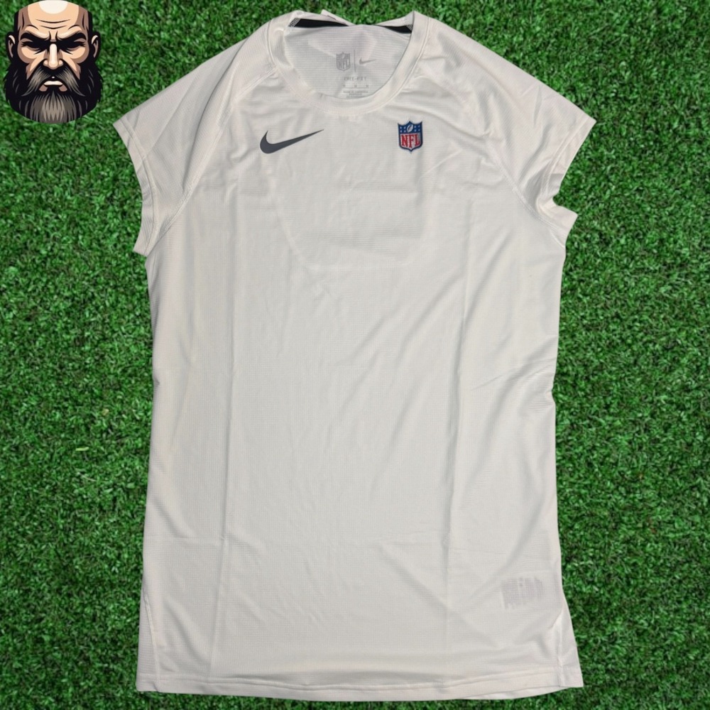 Nike NFL On Field Player Issued Dri-Fit 1/2 Sleeve Shirt CW6305-100 Men's Size M